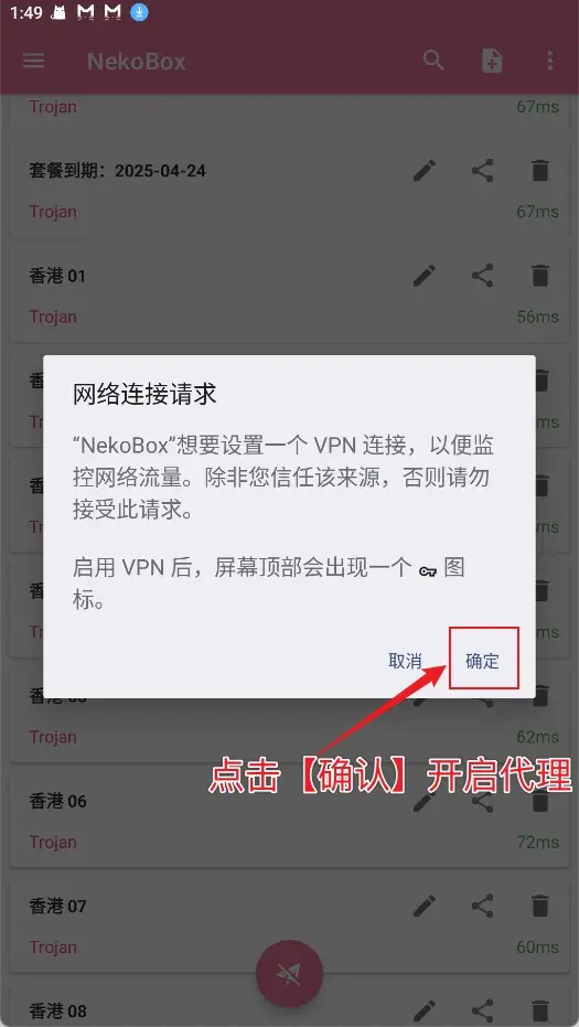 NekoBox for Android 使用教程|安卓手机代理软件推荐 7
