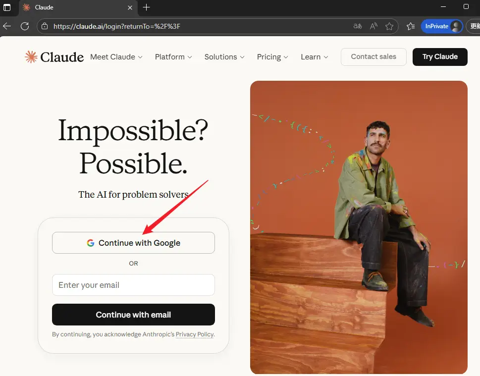 continue with google